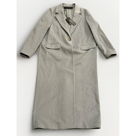 NWT $695 JENNI KAYNE Wool Cashmere Blend Coat XXL Faded Blue Longline Jacket - Picture 5 of 11